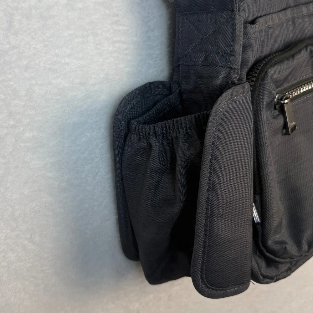 Lug Infinity Shimmy Crossbody Bag Charcoal Gray RFID Purse Pocket Organizer
